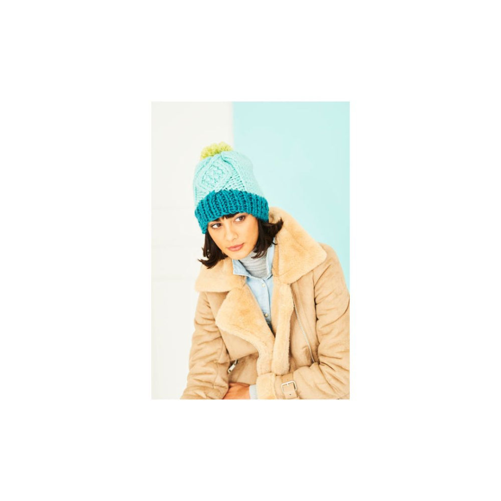 Stylecraft Cabled Hat Knitting Pattern 9790