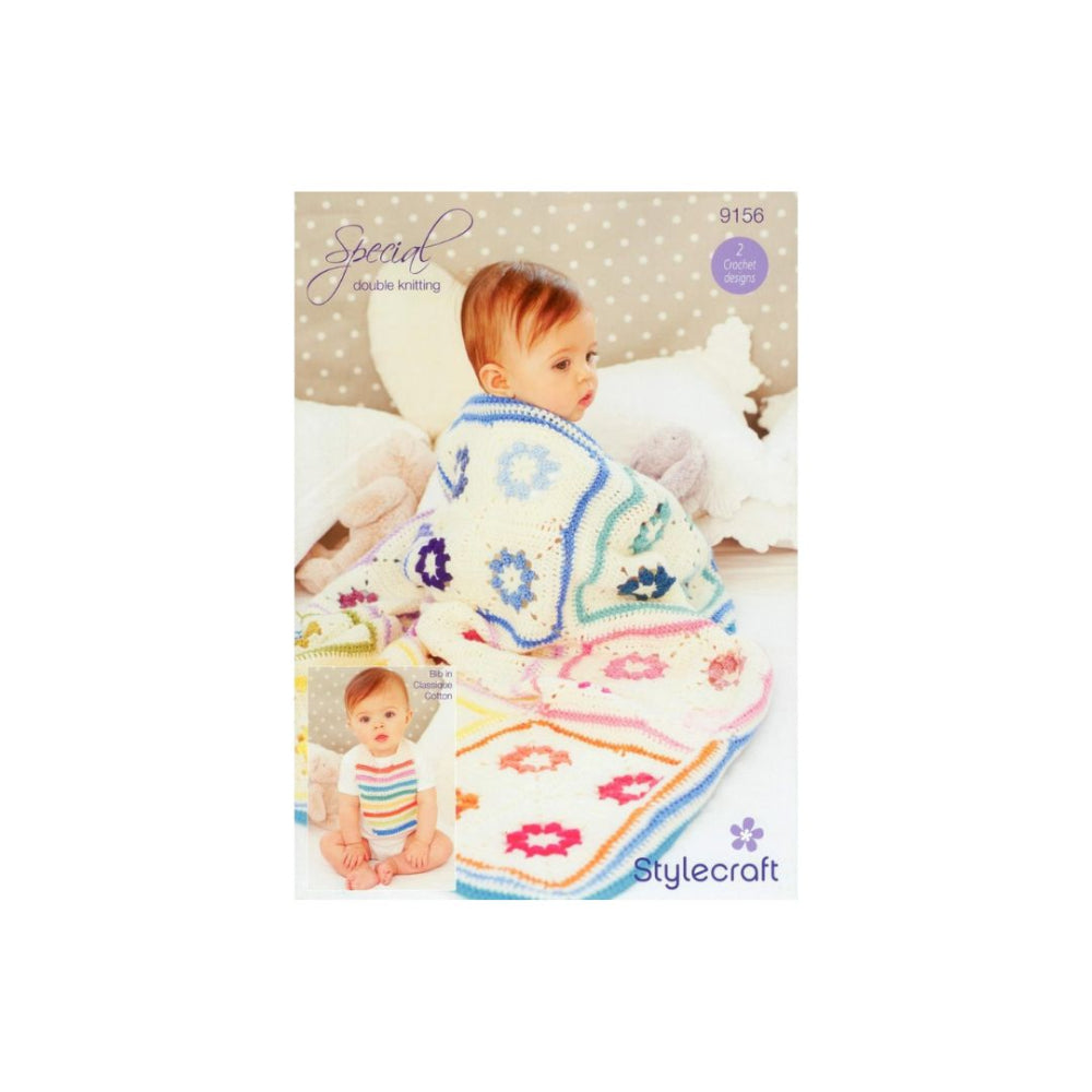 Stylecraft Crochet Baby Blanket Pattern 9156