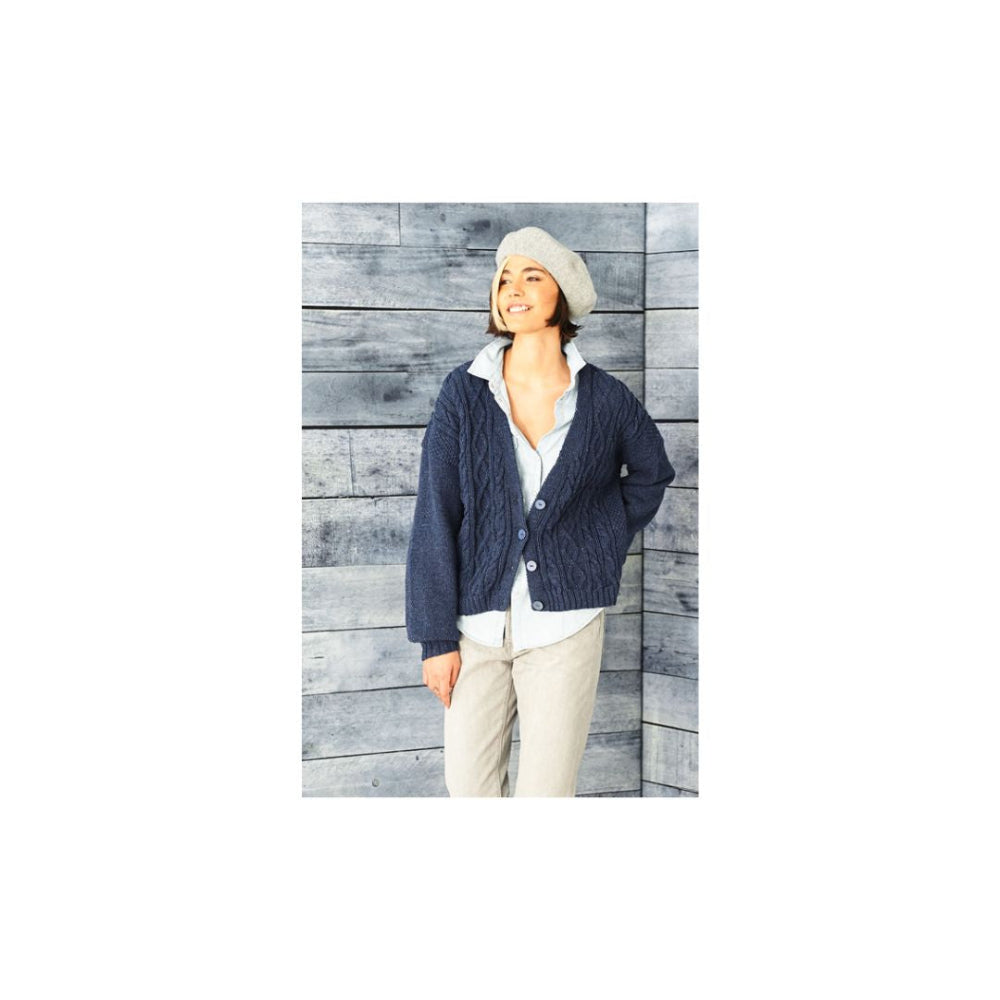 Stylecraft Drop Sleeve DK Cardigan Knitting Pattern 9856