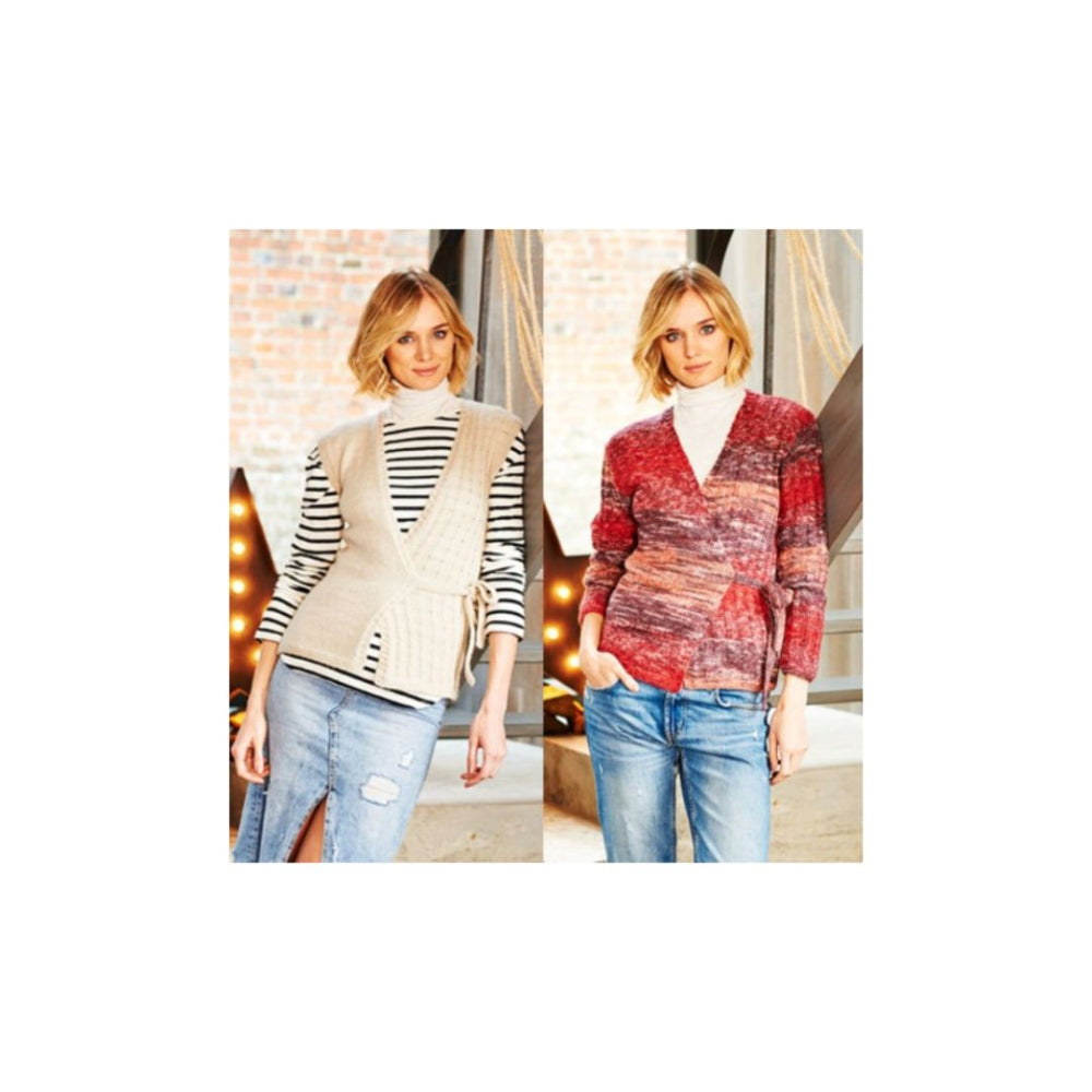 Stylecraft DK Cardigan and Waistcoat Knitting Pattern 9541