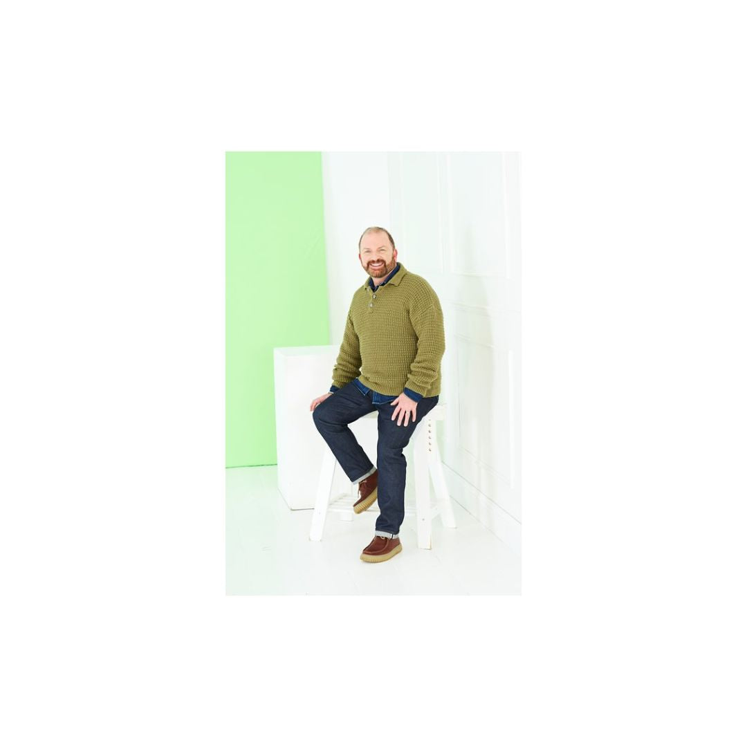 Stylecraft Men's DK Cardigan & Sweater Knitting Pattern 10230
