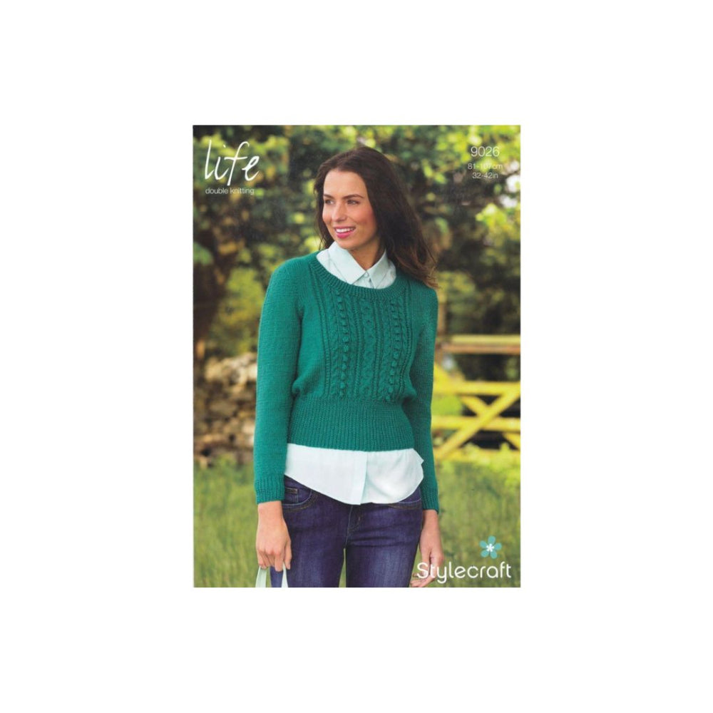 Stylecraft DK Sweater Knitting Pattern 9026