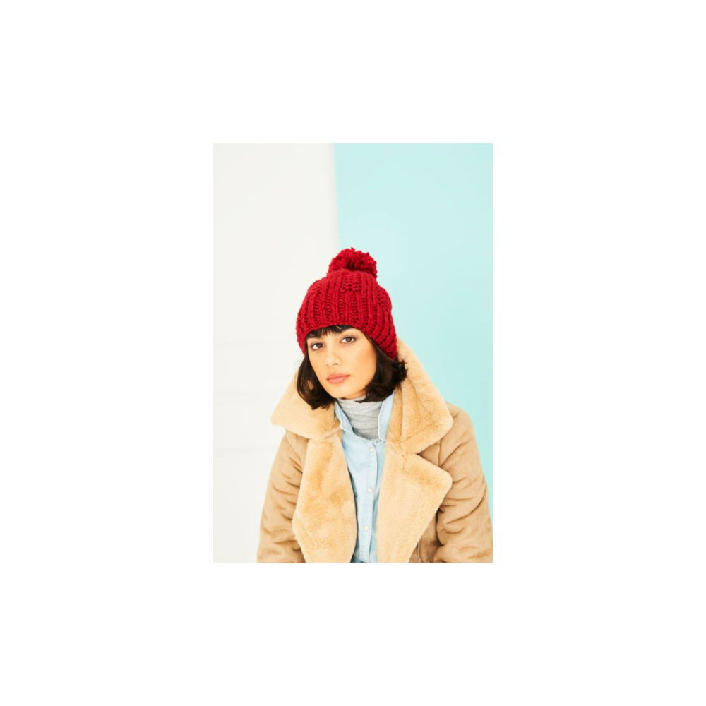 Stylecraft Garter Rib Hat Knitting Pattern 9790