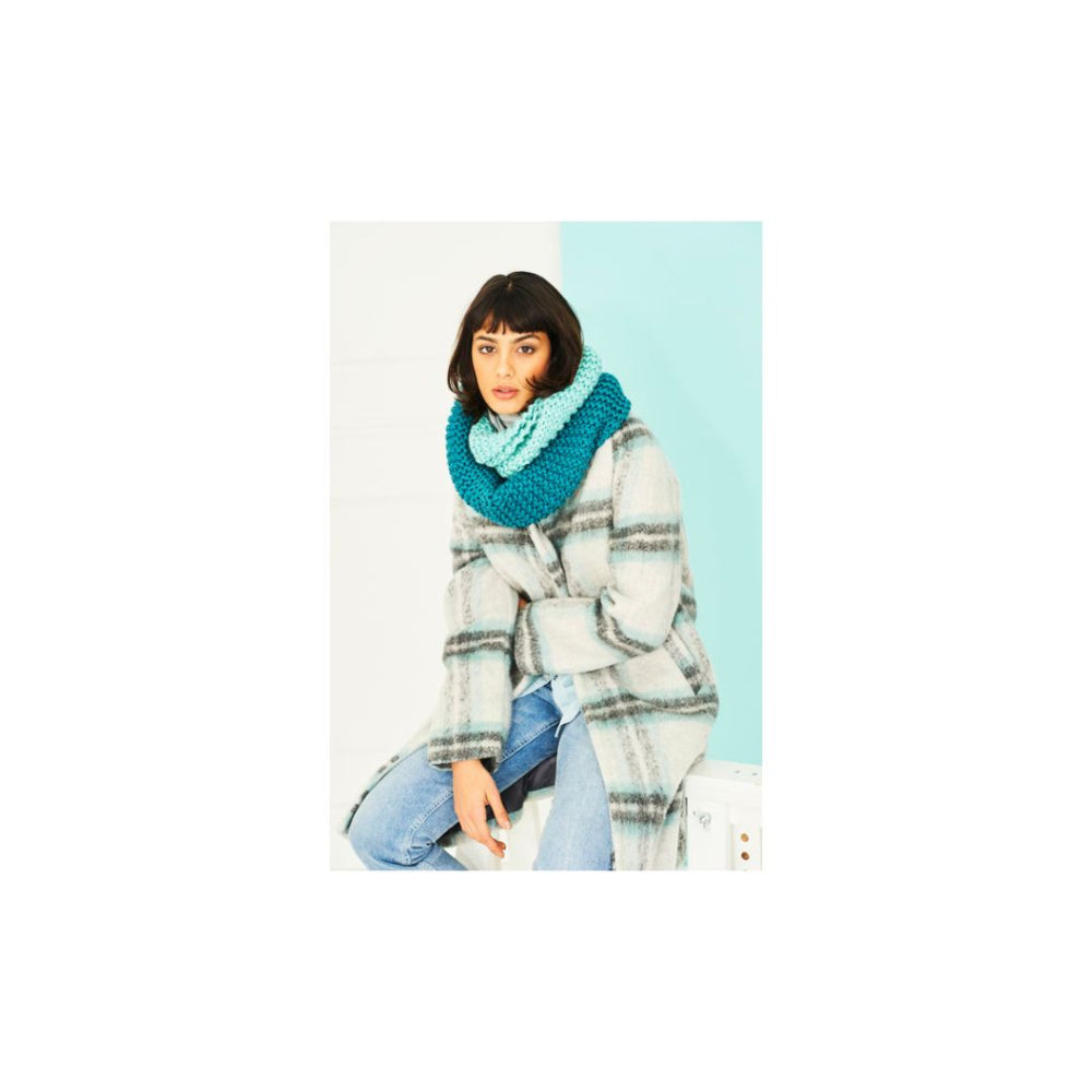 Stylecraft Garter Stitch Snood Knitting Pattern 9791