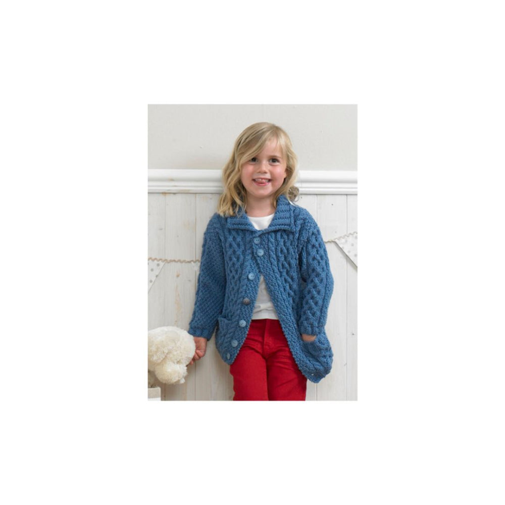 Stylecraft Kids Aran Jacket Knitting Pattern 4205
