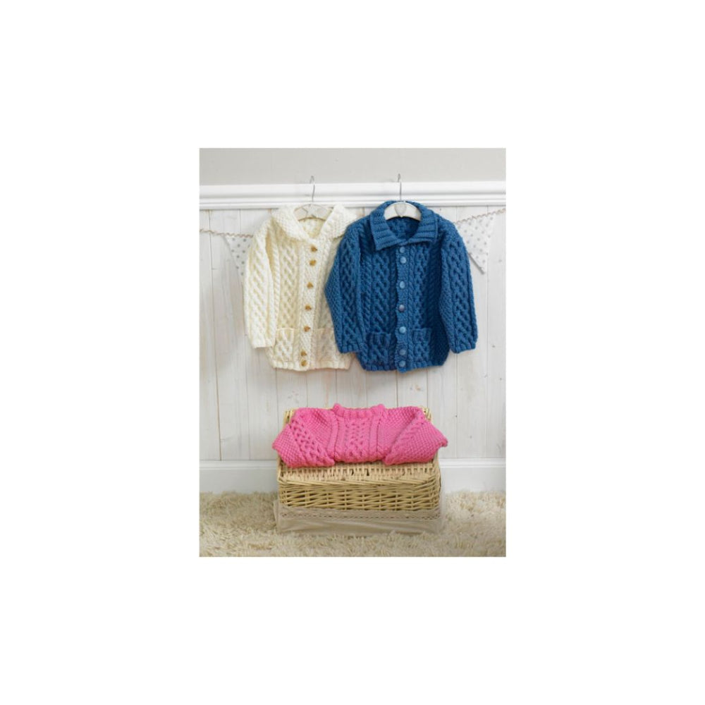 Stylecraft Kids Aran Sweater and Jacket Knitting Pattern 4205