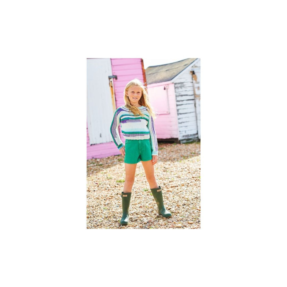 Stylecraft Kids Aran Sweater Knitting Pattern 9986