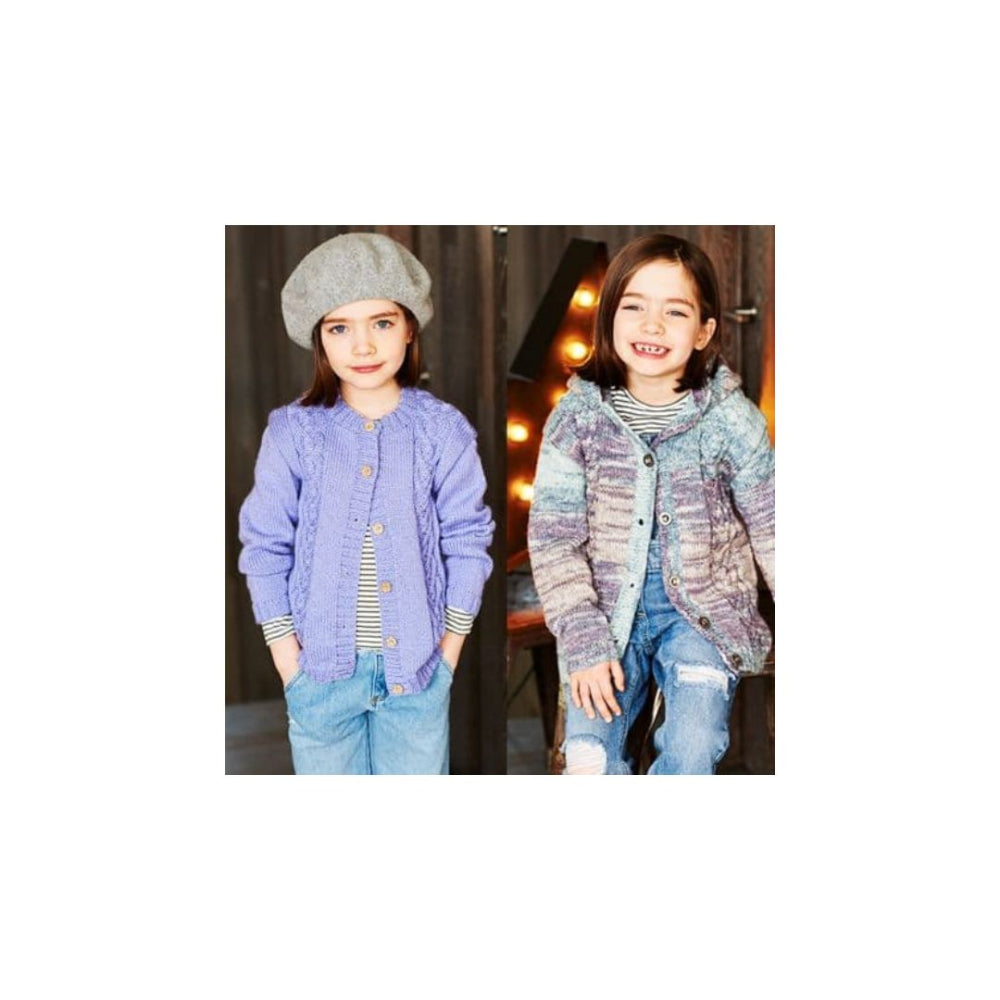 Stylecraft Kids Cardigan and Hoodie DK Knitting Pattern 9553