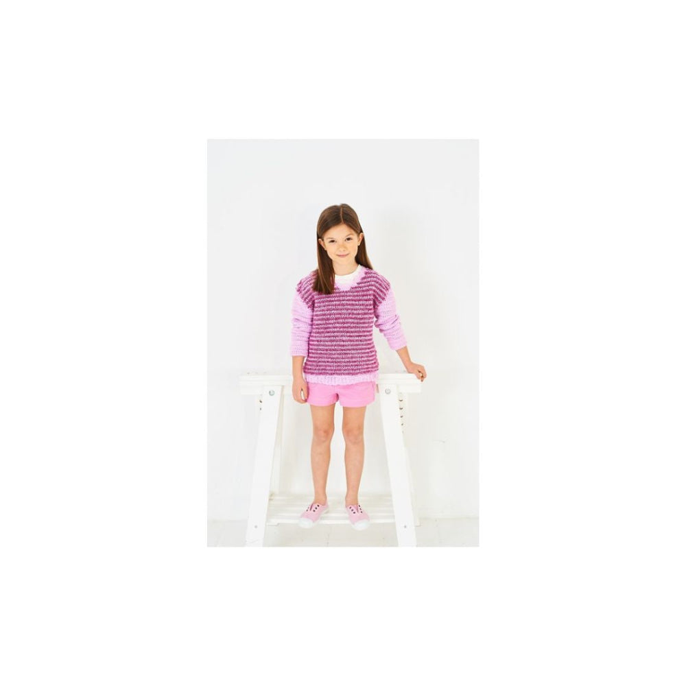 Stylecraft Kids Crochet Jumper Pattern 10225