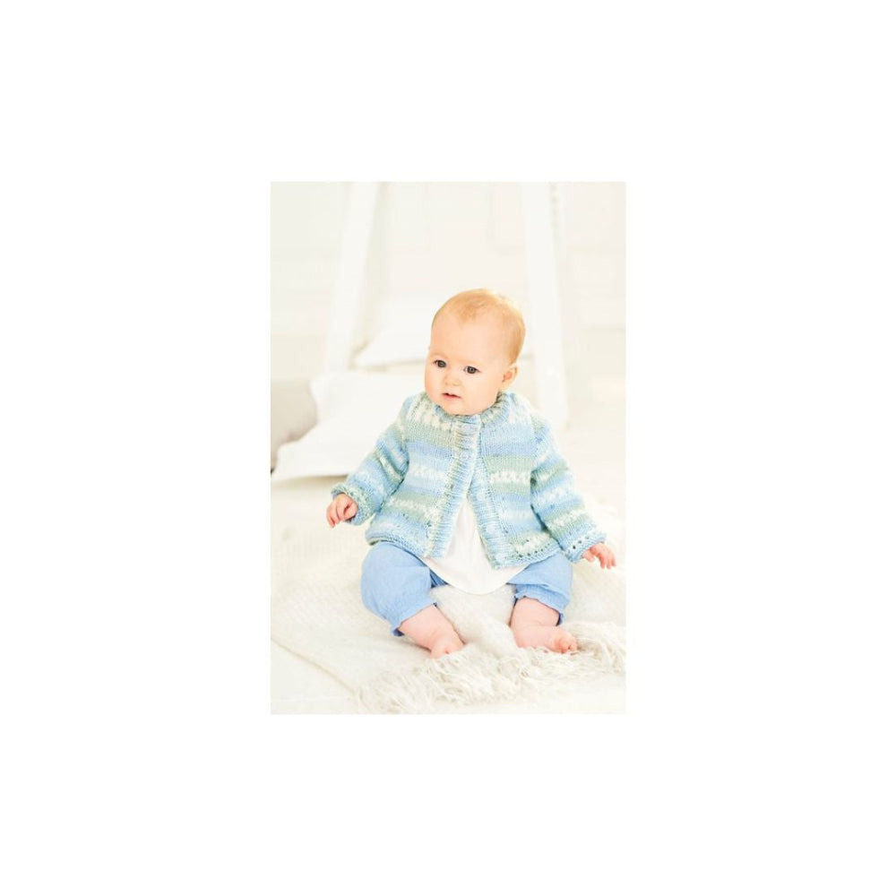 Stylecraft Kids DK Cardigan Knitting Pattern 9842