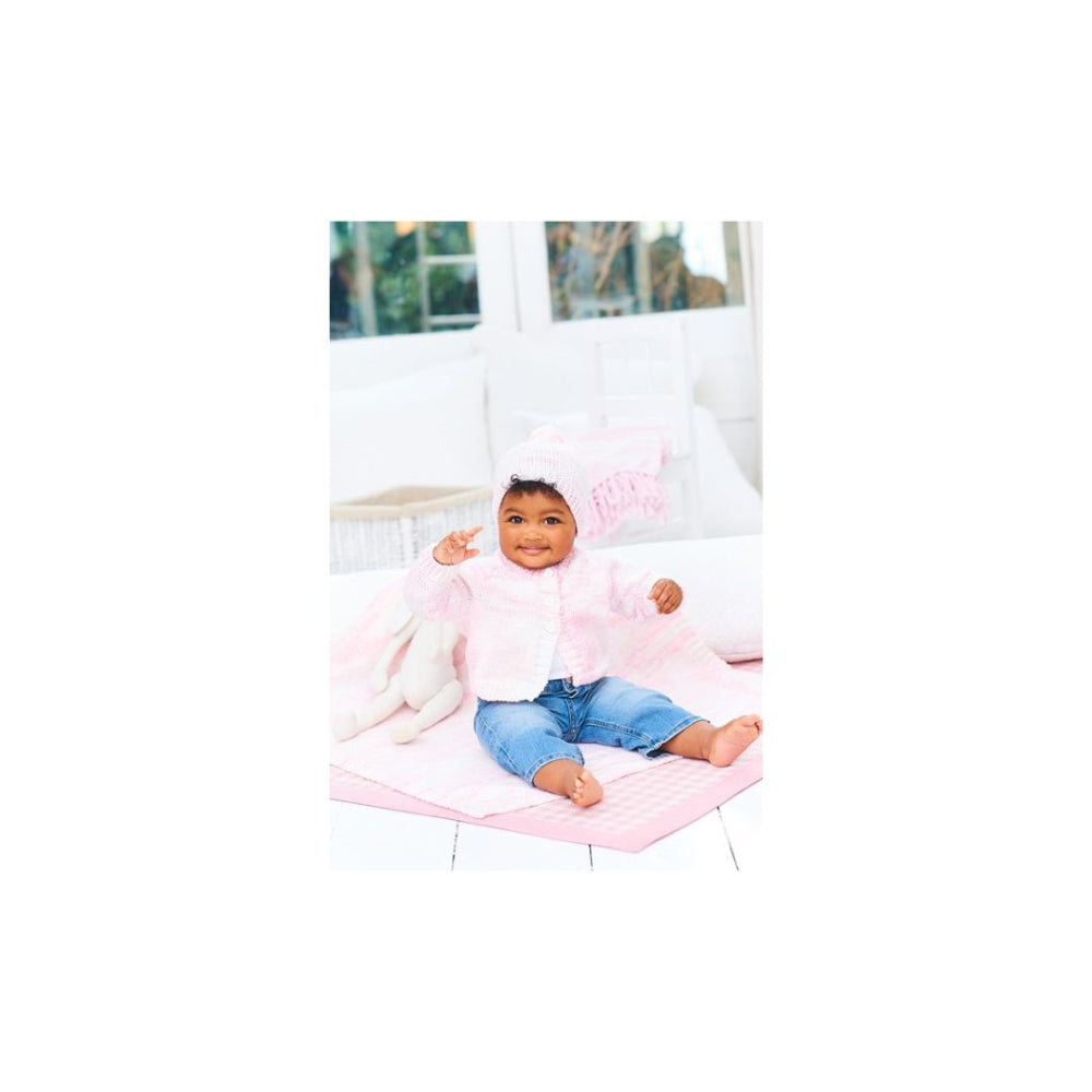 Stylecraft Kids Cardigan, Hat and Blanket Knitting Pattern 9977