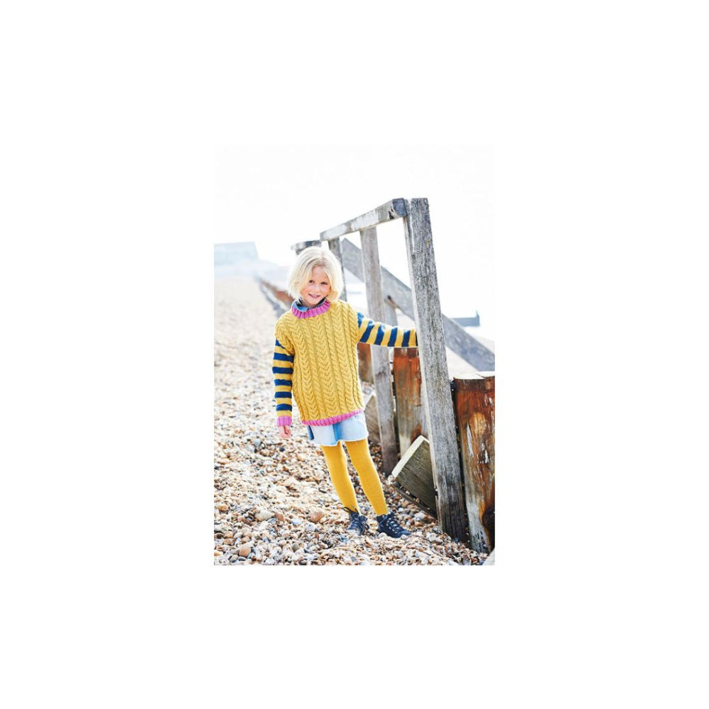 Stylecraft Kids DK Cabled Sweater Knitting Pattern 9708