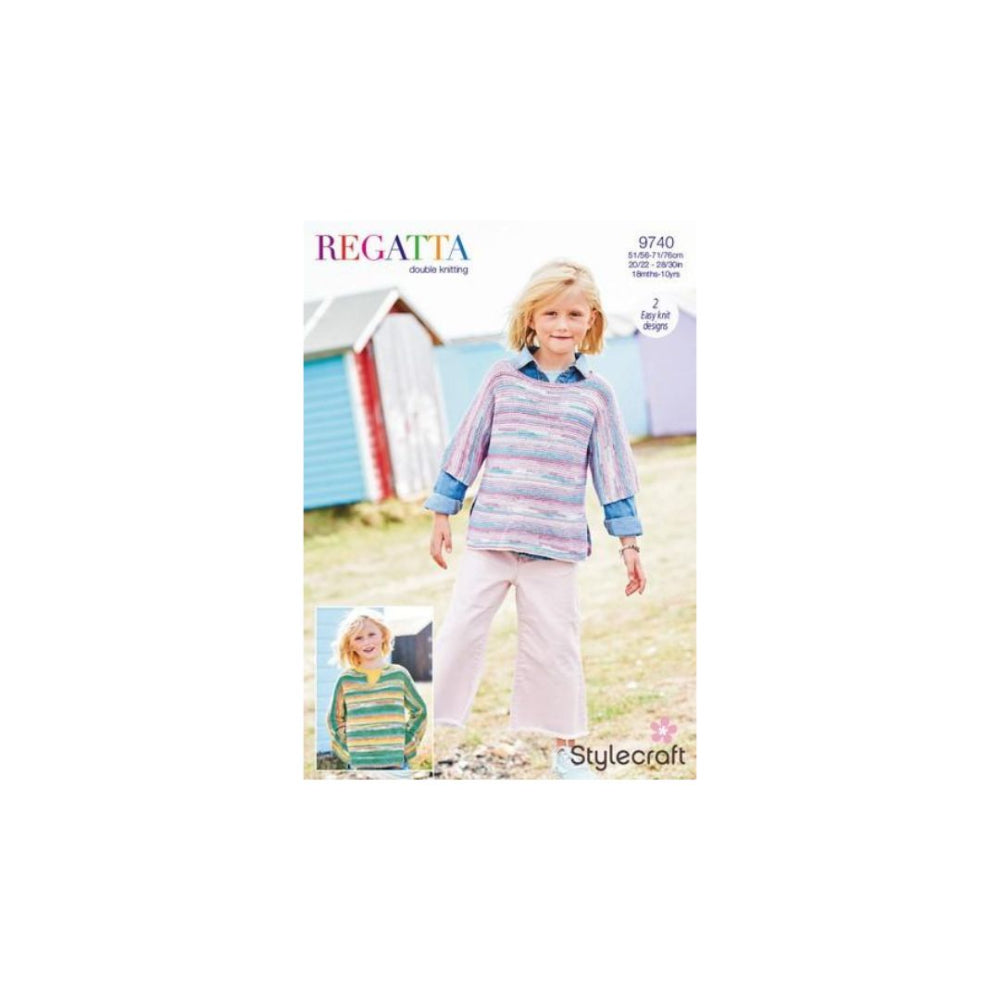 Stylecraft Kids DK Sweater Knitting Pattern 9740