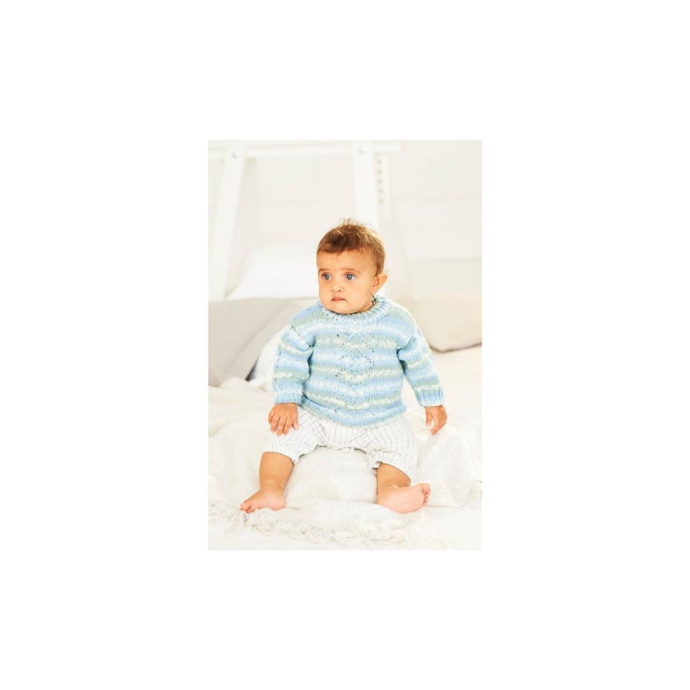 Stylecraft Kids DK Sweater Knitting Pattern 9843