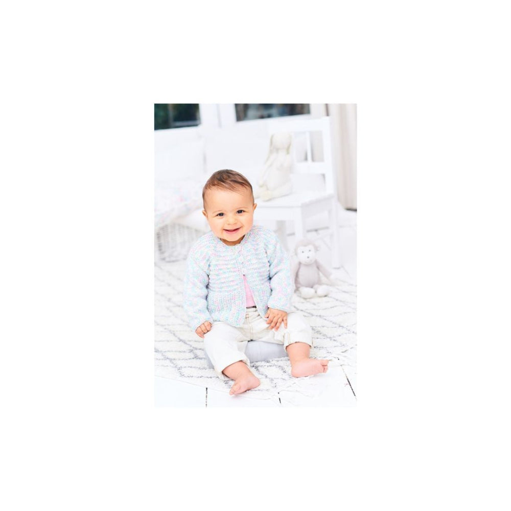 Stylecraft Kids Round Neck DK Cardigan Knitting Pattern 9978