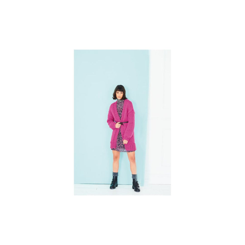 Stylecraft Long Sleeve Super Chunky Cardigan Knitting Pattern 9788