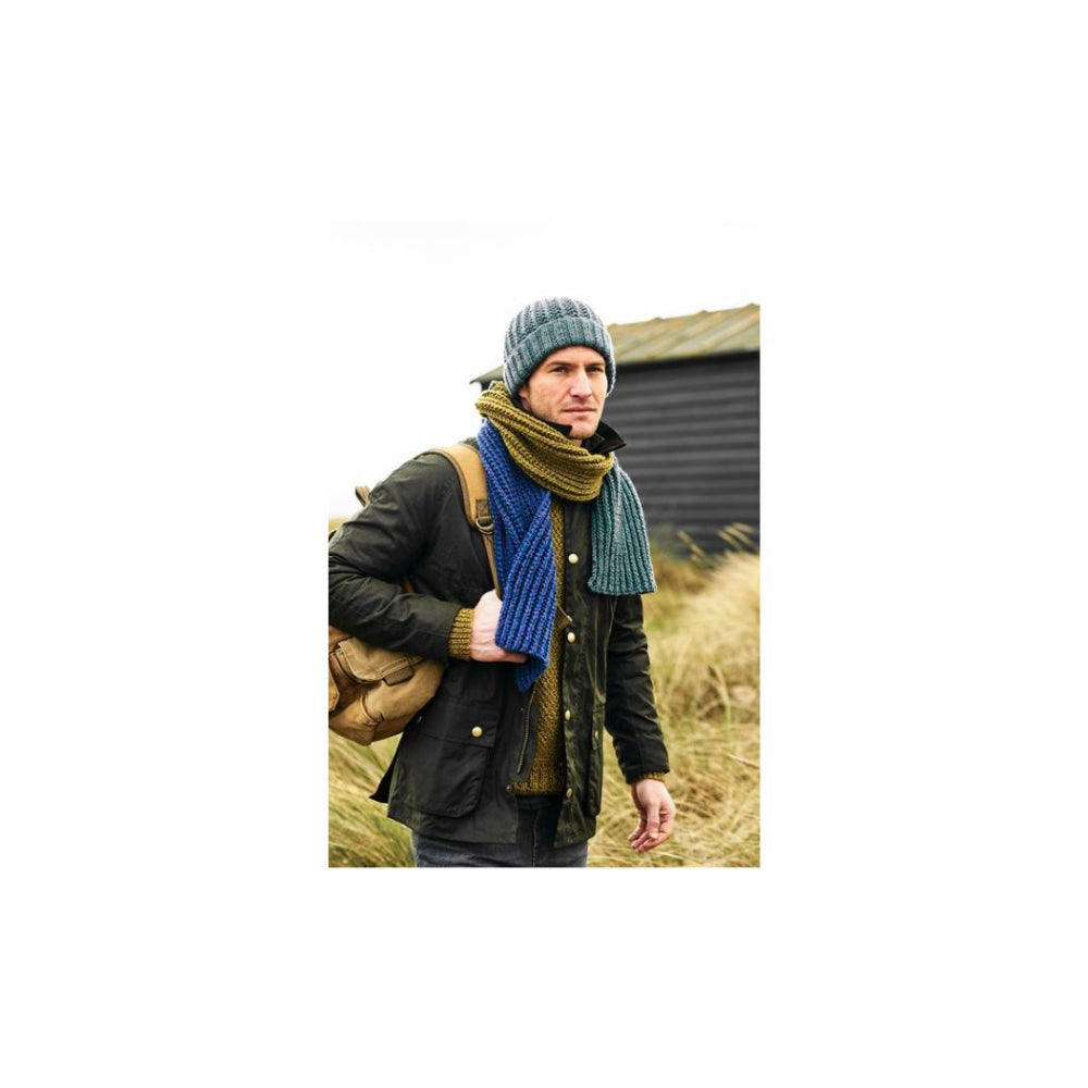 Stylecraft Mens Hat and Scarf Knitting Pattern 9878
