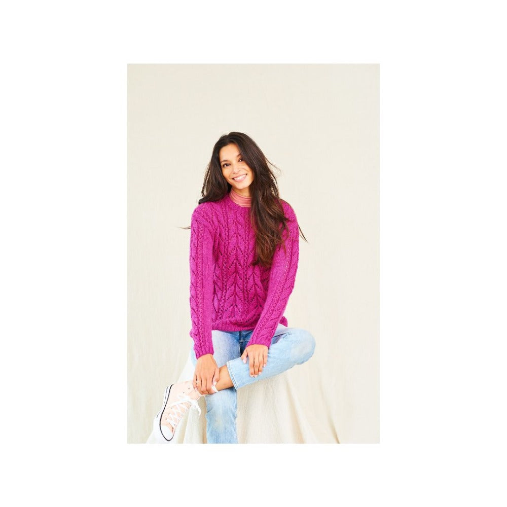 Stylecraft Grace Aran Knitting Pattern 10016