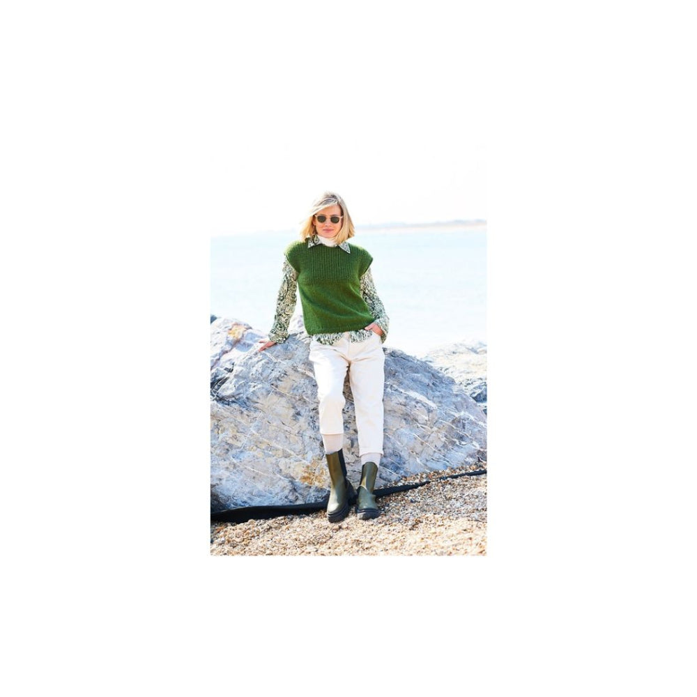 Stylecraft Round Neck Aran Tank Top Knitting Pattern 9929