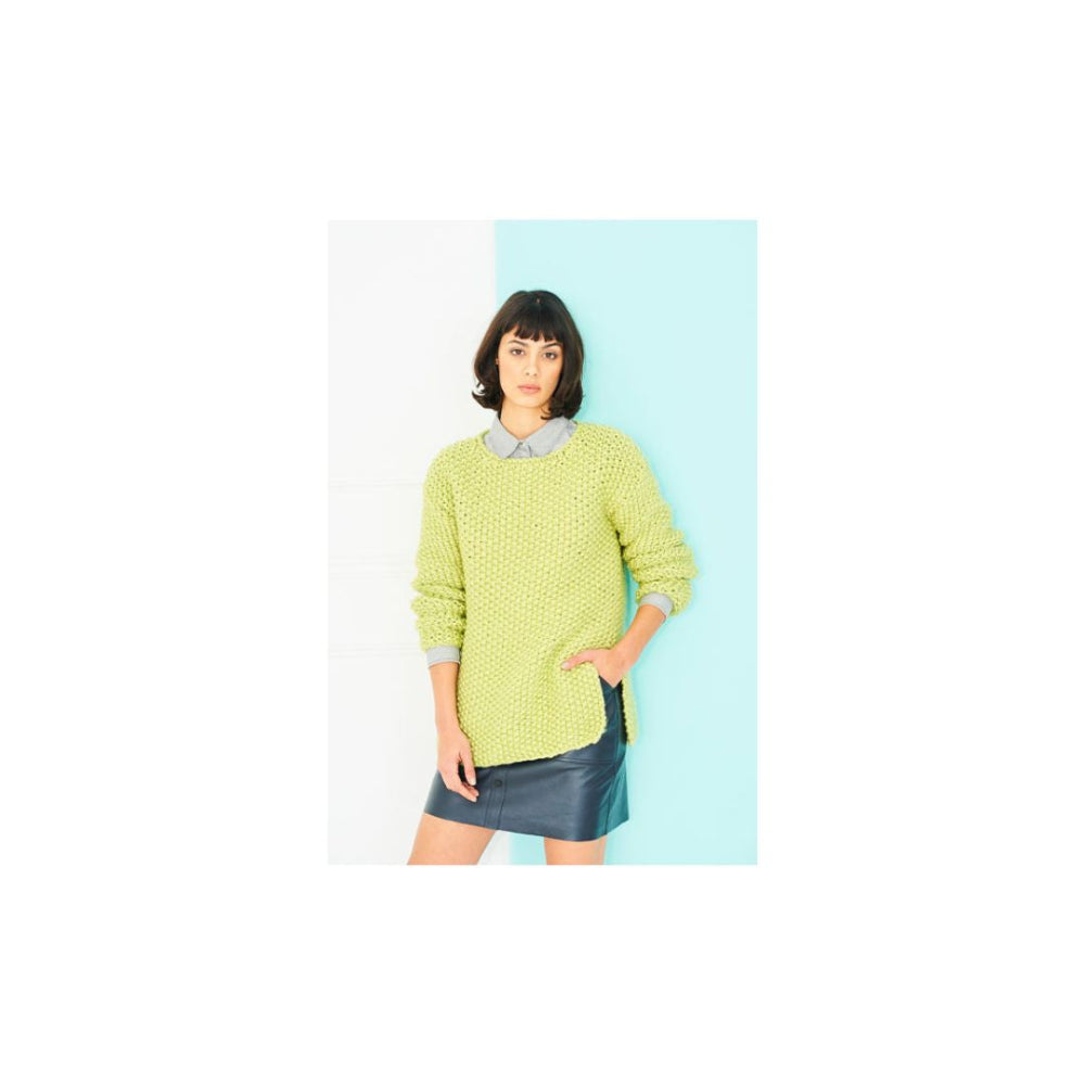 Stylecraft Round Neck Sweater Super Chunky Knitting Pattern 9787