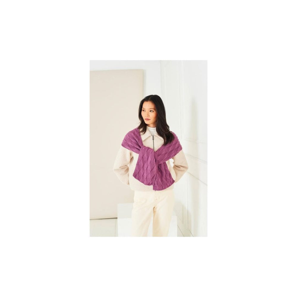 Stylecraft DK Scarf Knitting Pattern 10282
