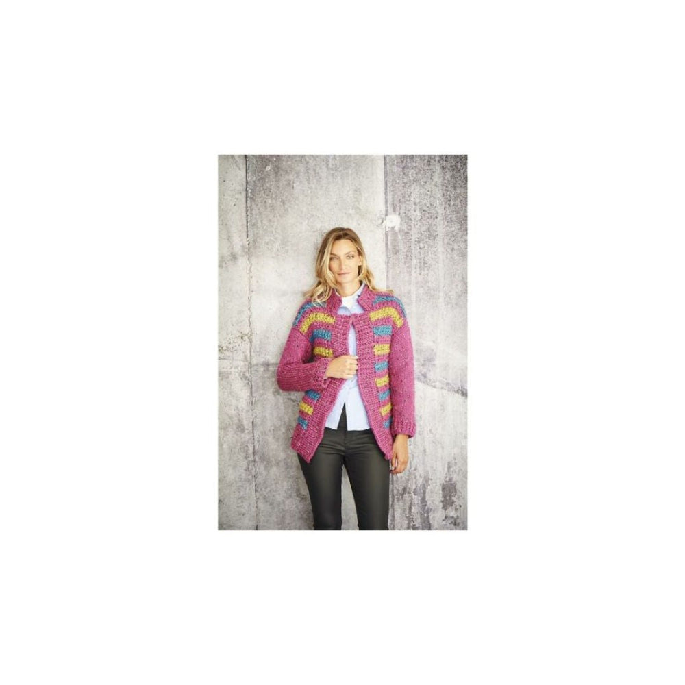 Stylecraft Super Chunky Jacket Cardigan Knitting Pattern 9809