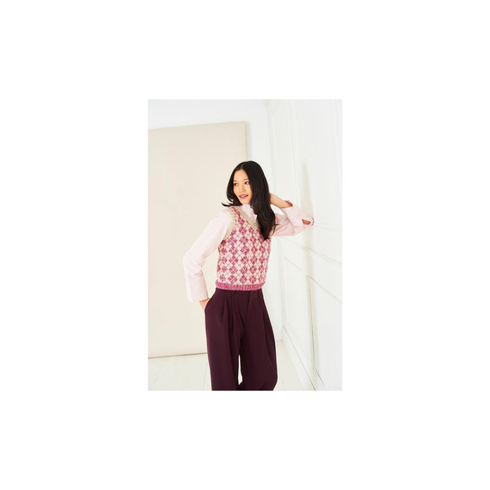 Stylecraft Pink DK Tank Top Knitting Pattern 10285