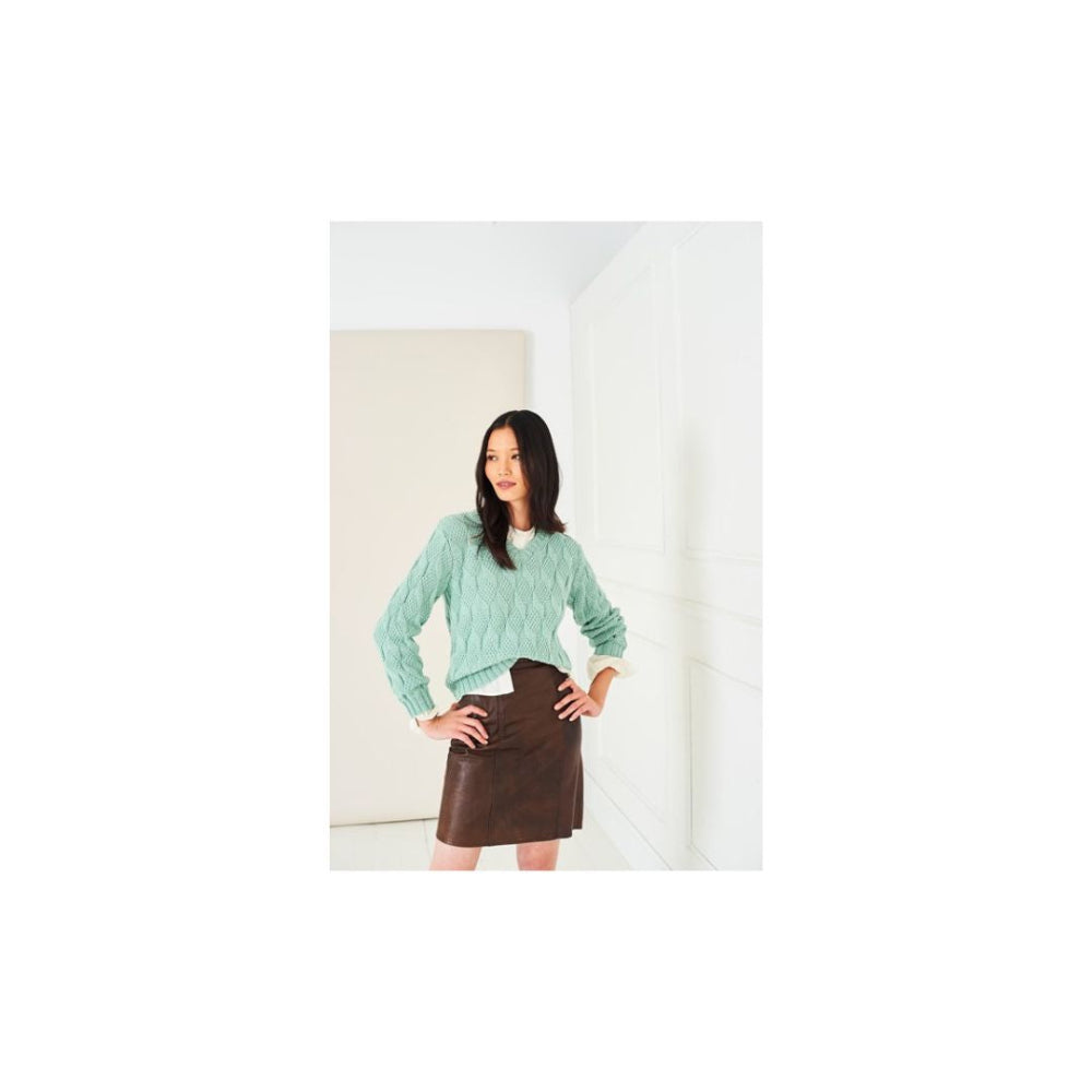 Stylecraft V Neck Sweater DK Knitting Pattern 10282