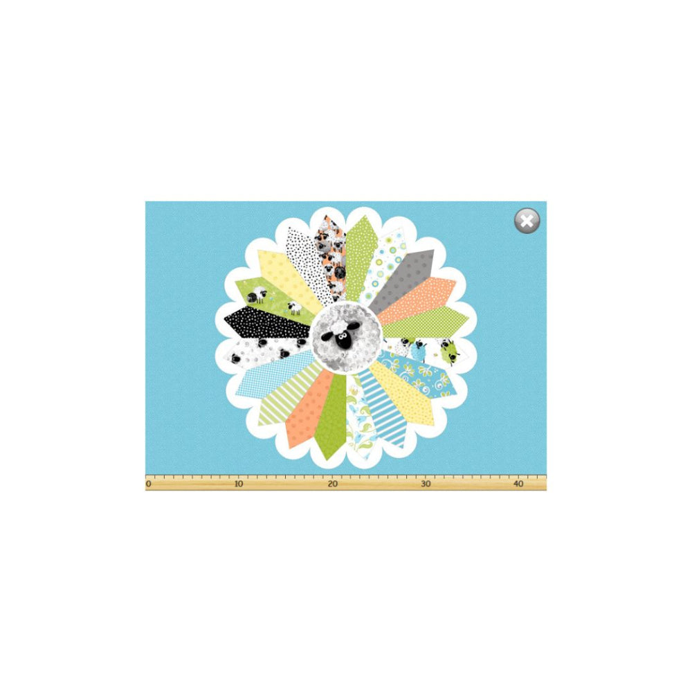 Susybee Textiles Lewes Balloon Fabric Dresden Plate