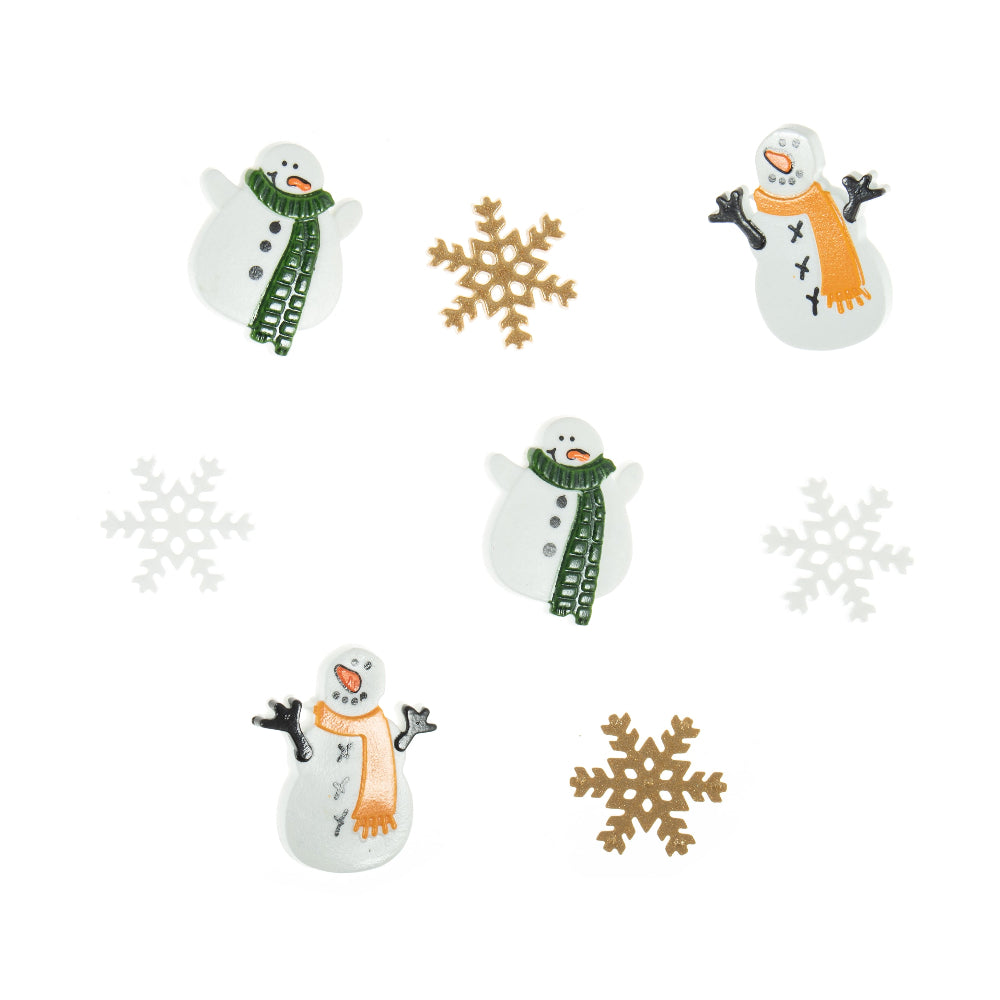 Trimits Buttons Snowman and Snowflake