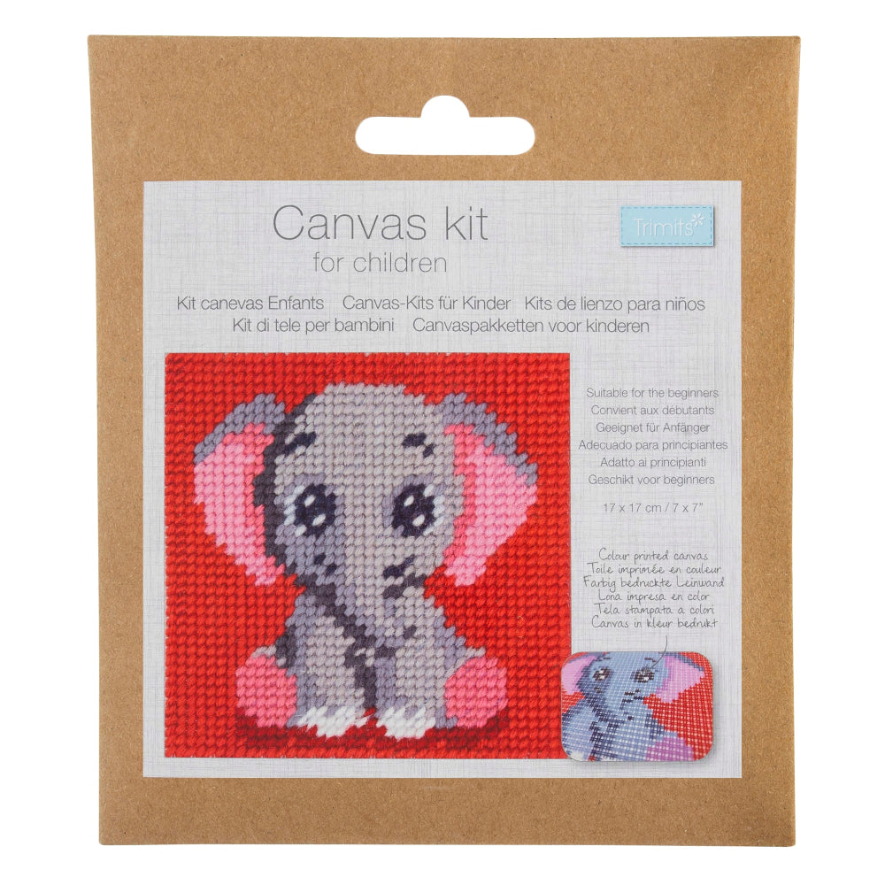 Trimits Childrens Elephant Canvas Tapesty Kit