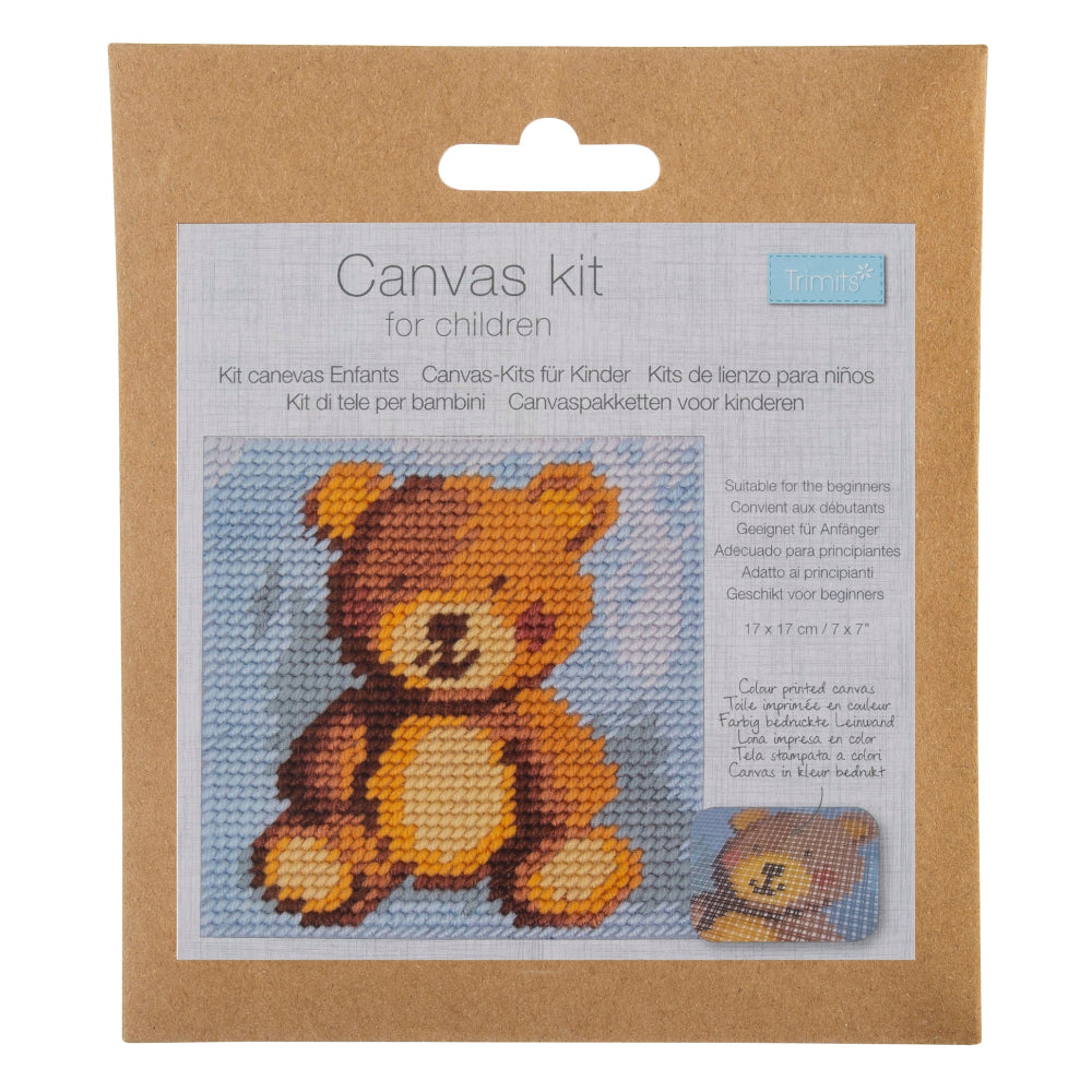 Trimits Childrens Teddy Canvas Tapestry Kit