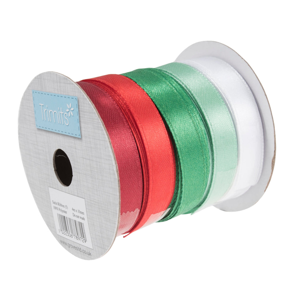 Trimits Christmas Satin Ribbon Bundle