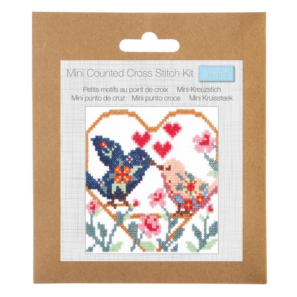 Trimits Counted Cross Stitch Kit Love Birds
