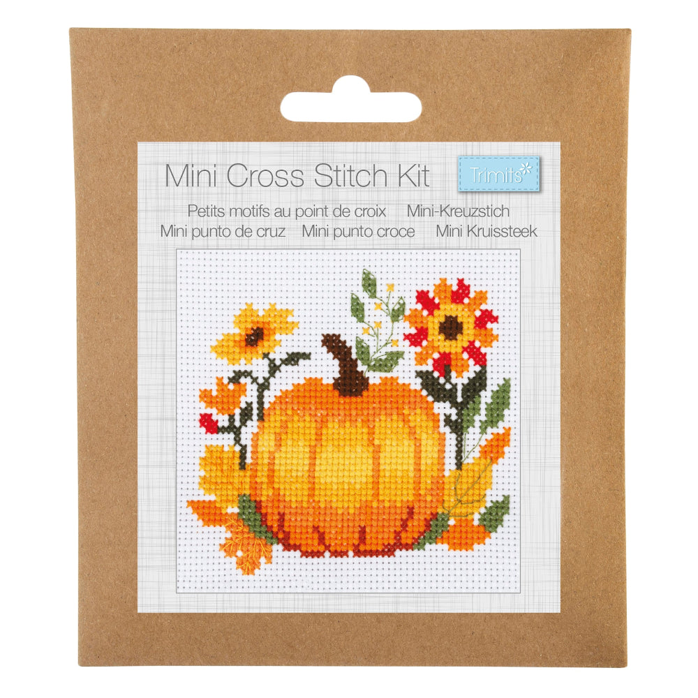 Trimits Counted Cross Stitch Mini Kit Pumpkin