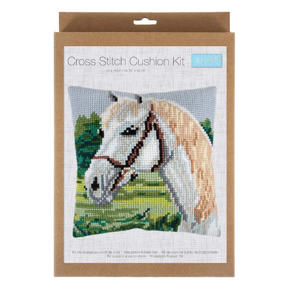 Trimits Cross Stitch Cushion Kit White Horse