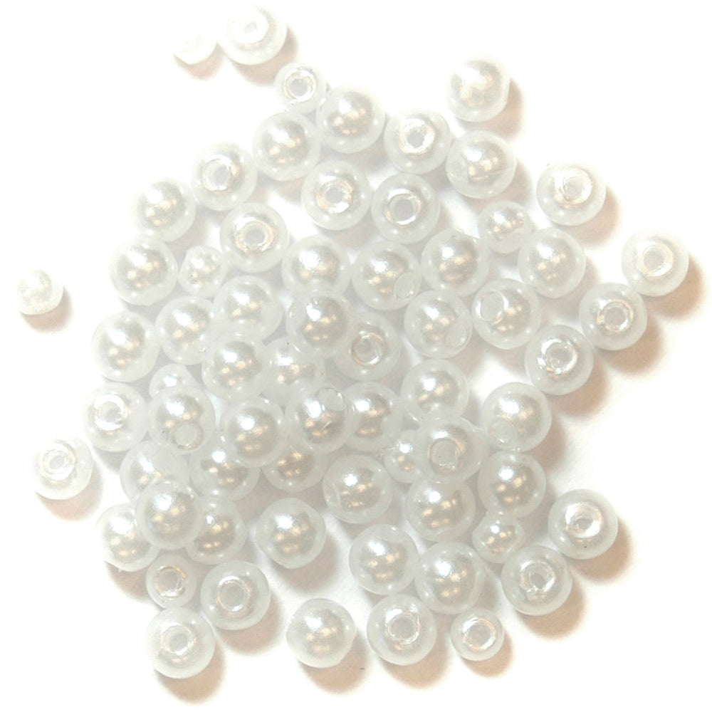 Trimits Extra Value Pearl Beads 4 mm White