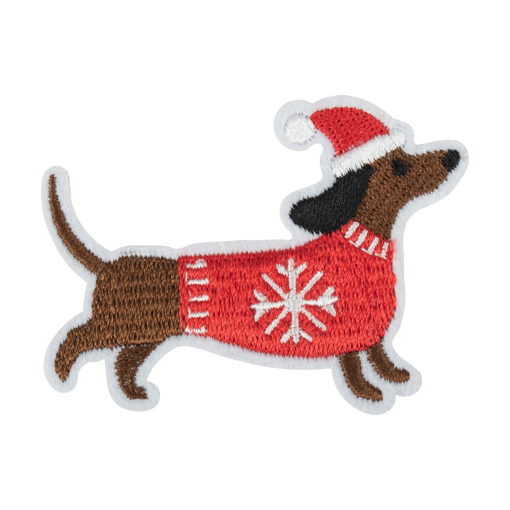 Trimits Iron on Motif Christmas Dachshund