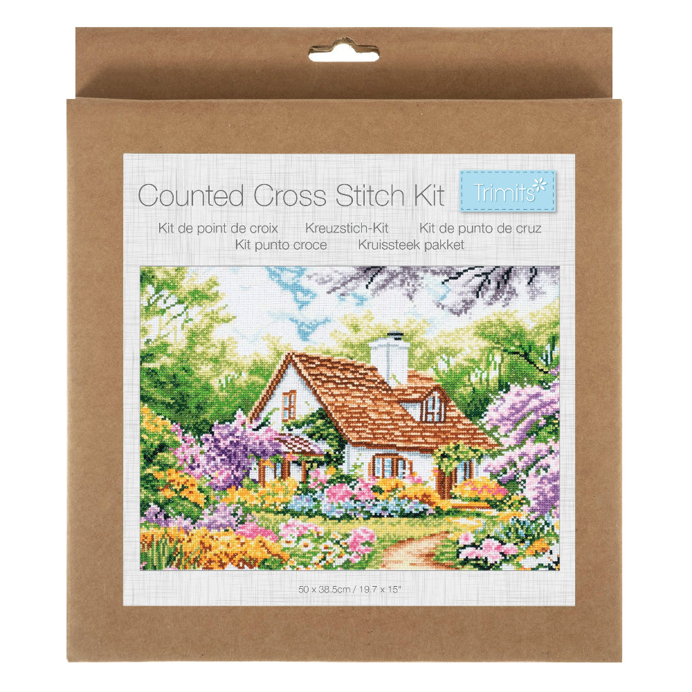 Trimits Large Counted Cross Stitch Kit House
