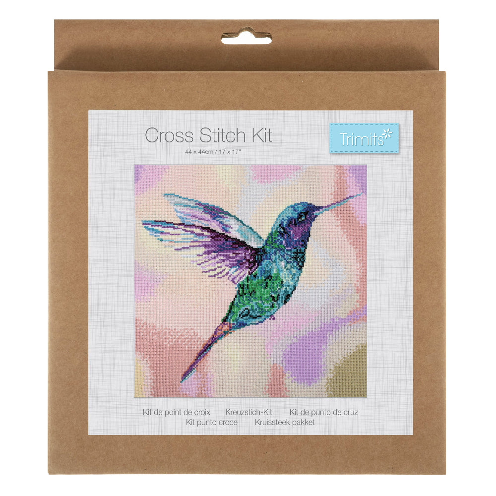 Trimits Large Cross Stitch Kit Hummingbird