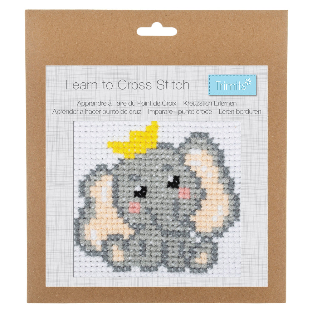 Trimits Learn to Cross Stitch Elephant