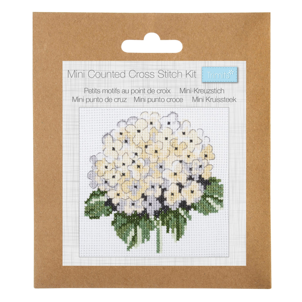 Trimits Mini Cross Stitch Kit Hydrangea