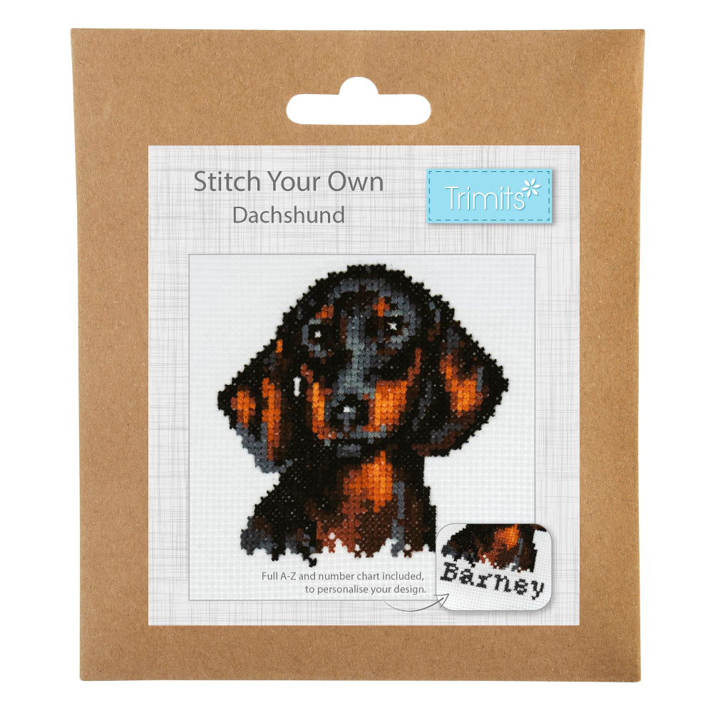 Trimits Mini Dachshund Cross Stitch Kit