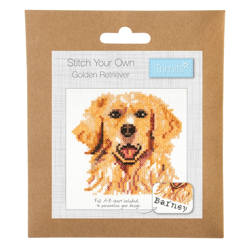 Trimits Mini Golden Retriever Cross Stitch Kit