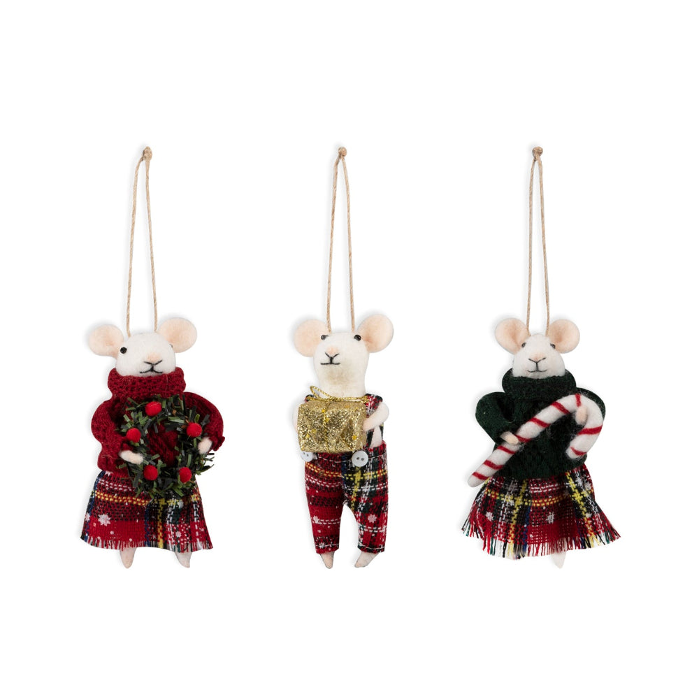 Trimits Needle Felting Kit Mice Tartan Trio