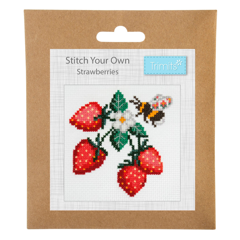 Trimits Strawberries Mini Cross Stitch Kit