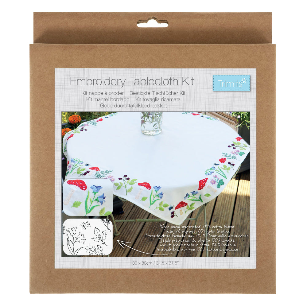 Trimits Toadstool Tablecloth Embroidery Kit