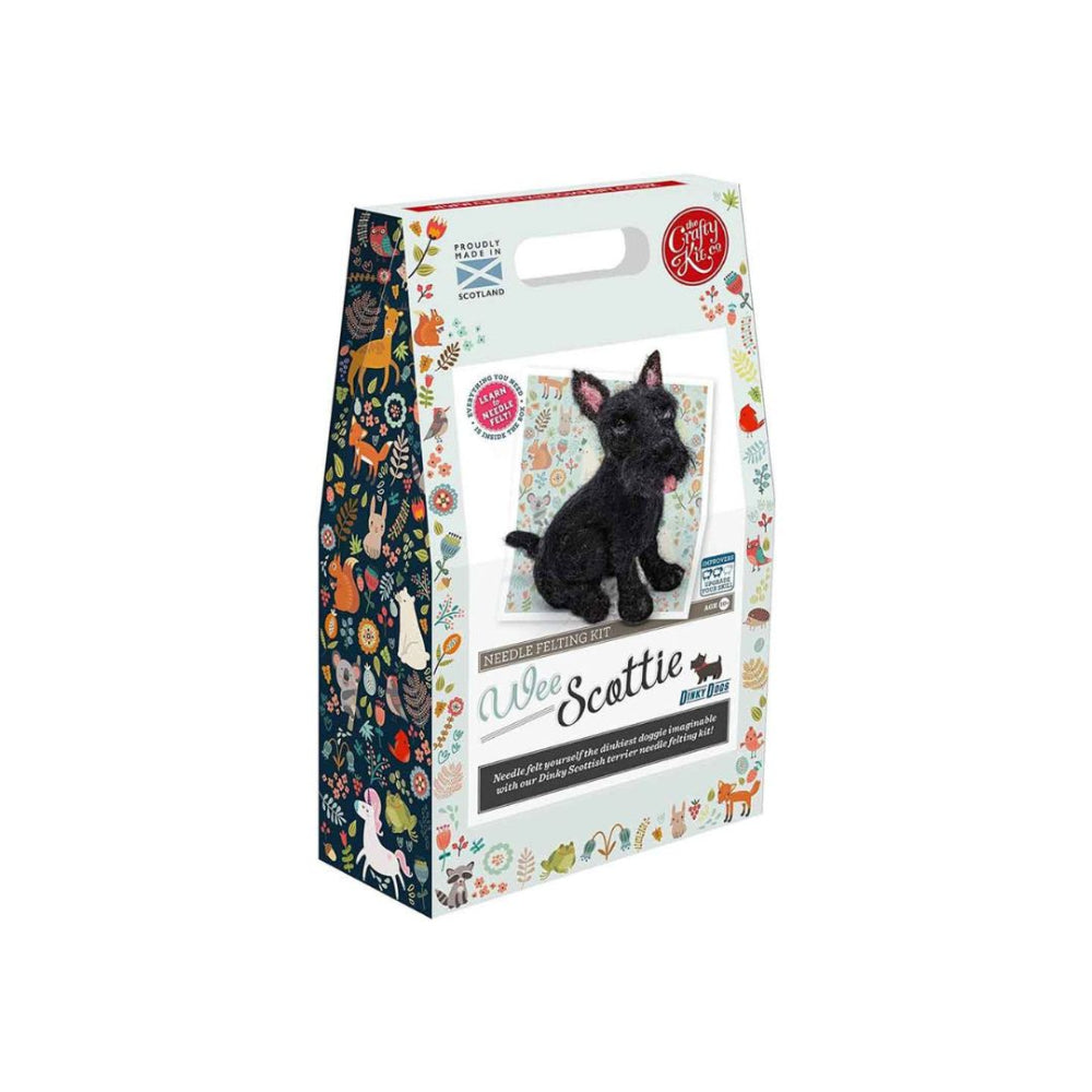 Wee Scottie Dog Needle Felting Kit from The Crafty Kit Company