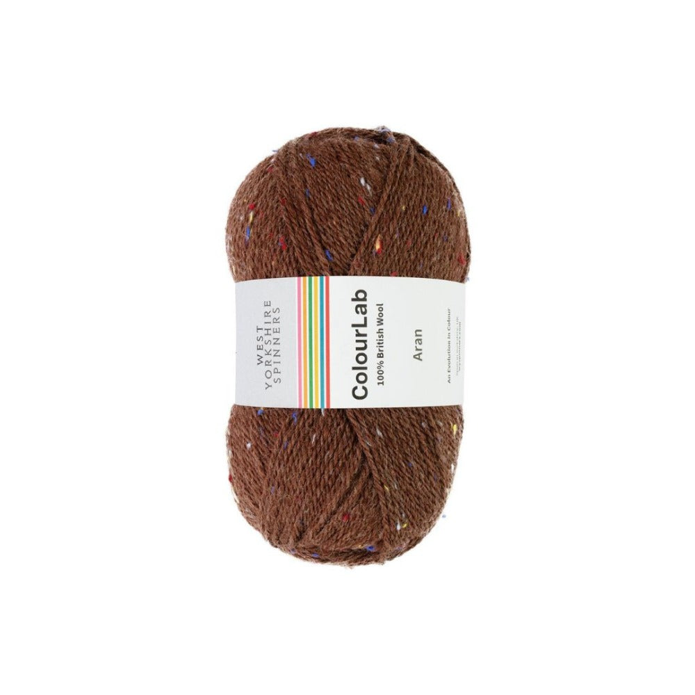 West Yorkshire Spinners Colour Lab Aran Chocolate Brown Tweed