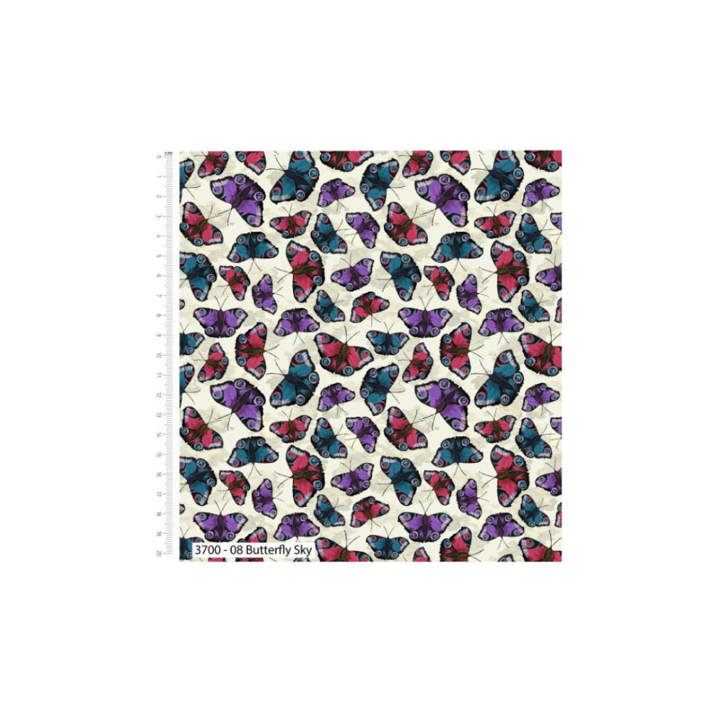 Woodland Wanderers Butterfly Sky Cotton Fabric